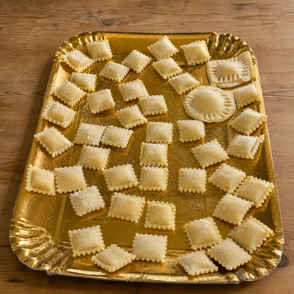 Ravioli freschi fatti a mano